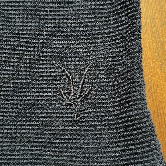 Ibex Navy Blue Waffle Knit Merino Wool Light Weight Pop Over Hoodie Sz S GUC - Picture 7 of 11